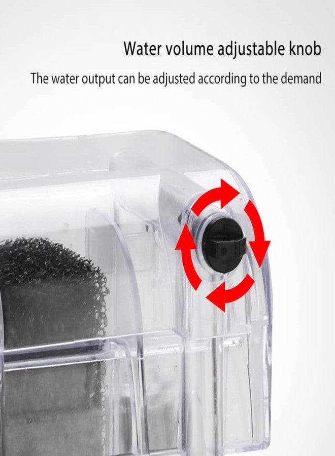 HIERYAN Fish Tank Small Filter Aquarium Hang on Filter Small Aquarium Filter，Small Submersible Hanging Fish Tank Filter for 1 to 8 Gallons Tank - Image 5